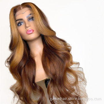 100 % product copper translucent straight lace front best raw virgin wigs deep wave cheap wig human hair